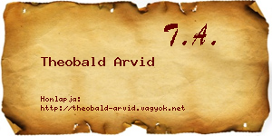 Theobald Arvid névjegykártya